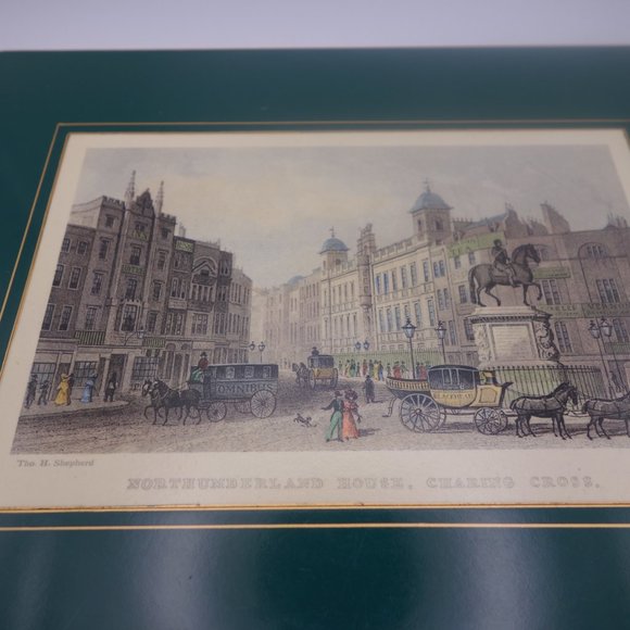 Set of Four(4) Vintage Lady Clare Green with Gold Border Place Mats - Picture 13 of 16